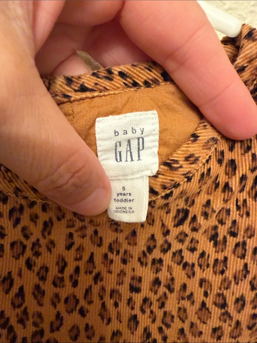 Baby Gap Corduroy Print Babydoll Dress Size 5